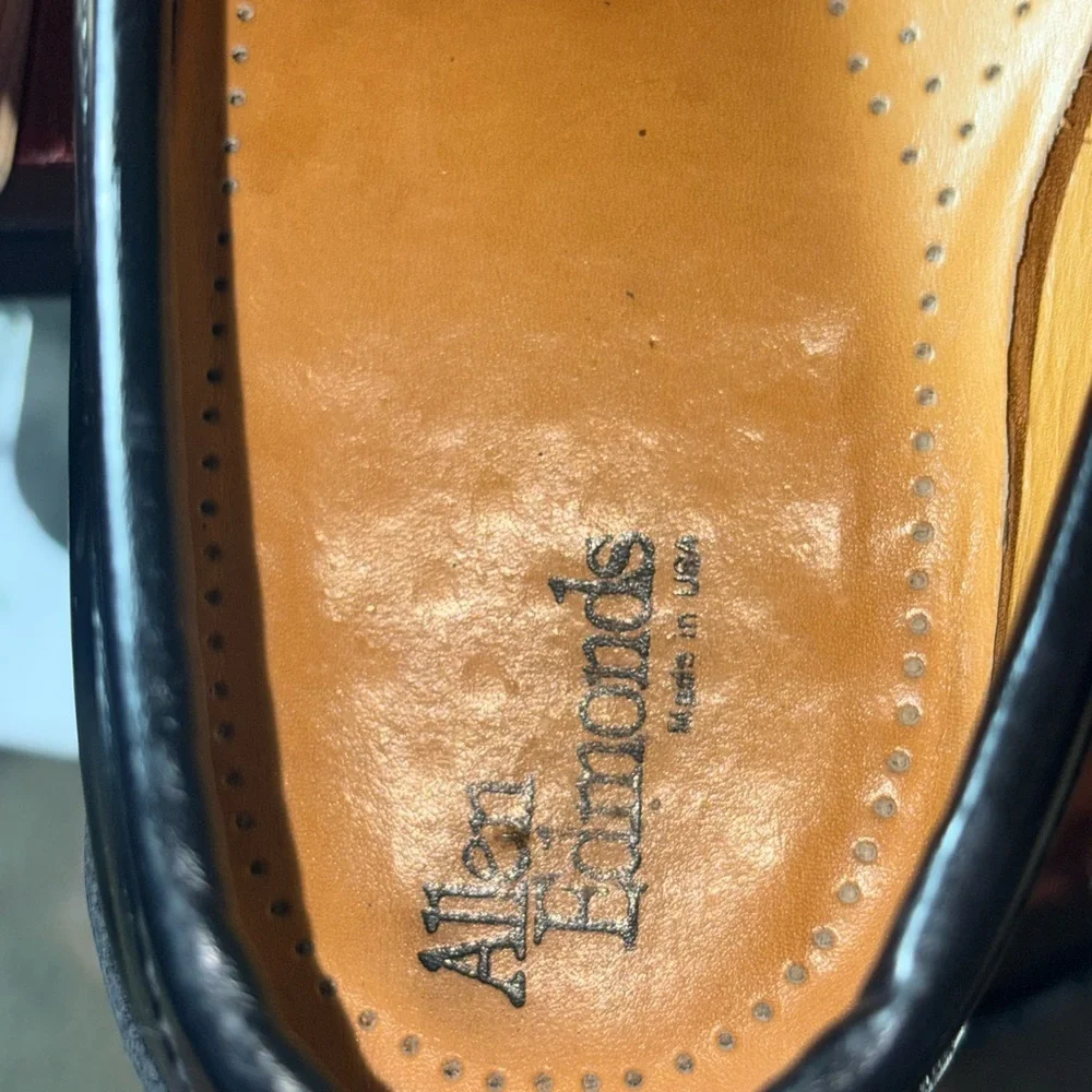 Allen Edmonds Black Leather Slip-On Size 10 Loafers(123) - Picture 11 of 12